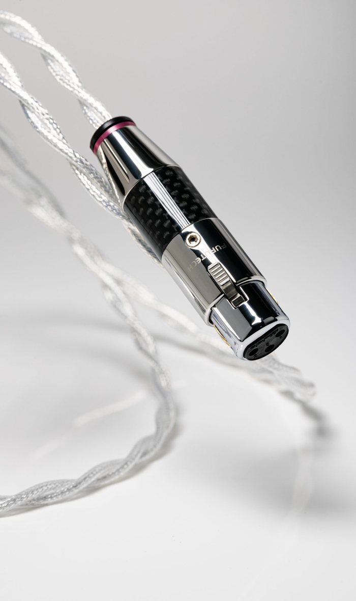 A Future Dream 22 XLR plug in carbon and chrome, close